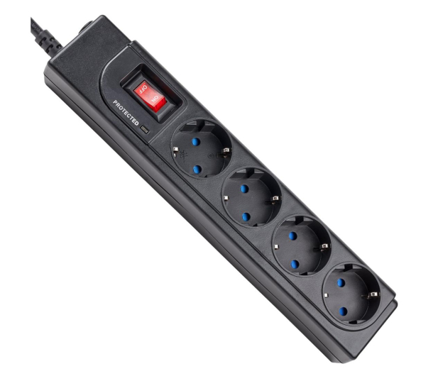 HAMA LISTWA ANTYPRZEPIĘCIOWA 4x SCHUKO 1,5M 2500W - 1313456 - zdjęcie